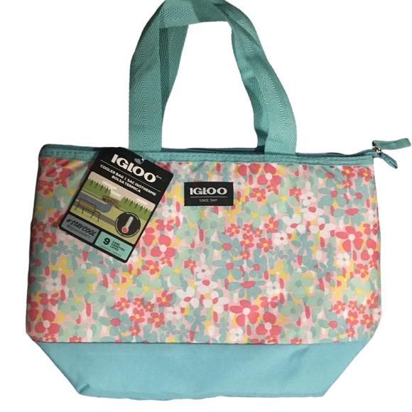 Igloo Other - Igloo: Blue/ Multi-colored, floral, 9 can cooler bag. New